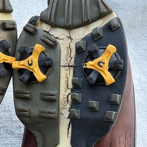 Nike Tiger Woods Men's Brown Leather Lace-Up Golf Shoes - Picture 10 of 12